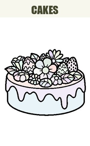 Thumb: Cakes Coloring Pages