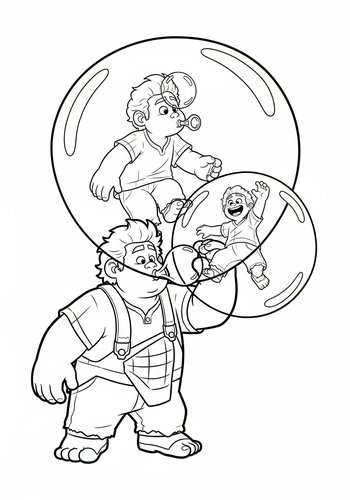 Ralph's Bubble Bonanza Coloring Page