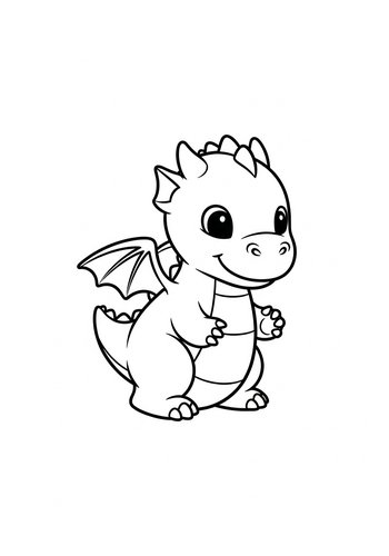 Adorable Dragon Coloring Page: Unleash Your Inner Artist