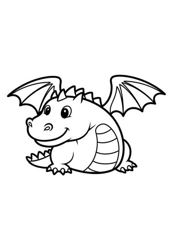 Adorable Dragon Coloring Page: Unleash Your Inner Artist