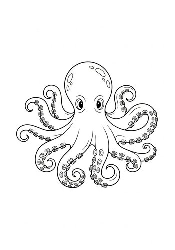 Adorable Octopus Coloring Page: Marine Fun