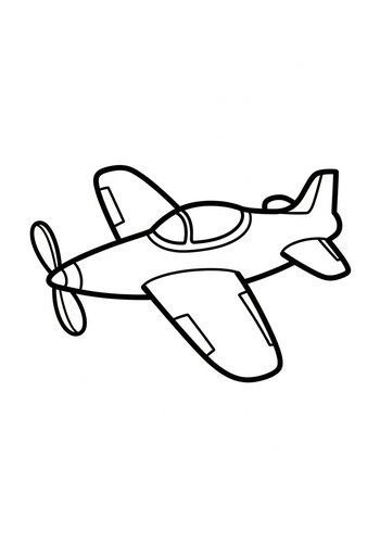 Airplane Coloring Page For Kids