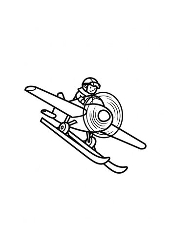 Airplane Coloring Page For Kids
