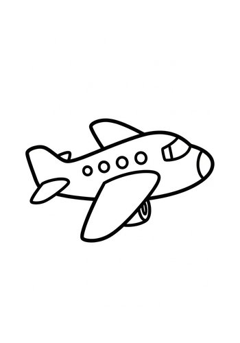 Airplane Coloring Page For Kids
