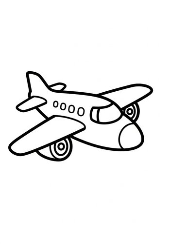 Airplane Coloring Page: Soar Into Fun