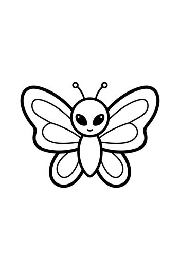 Alien Butterfly Coloring Page: A Whimsical Fusion