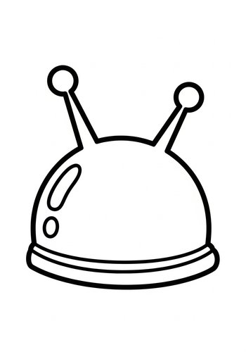 Alien Helmet Coloring Page: Explore The Cosmos