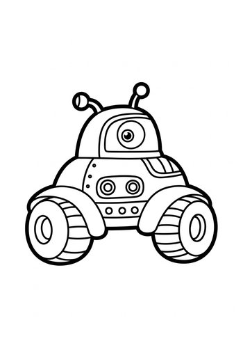 Alien Rover Coloring Page