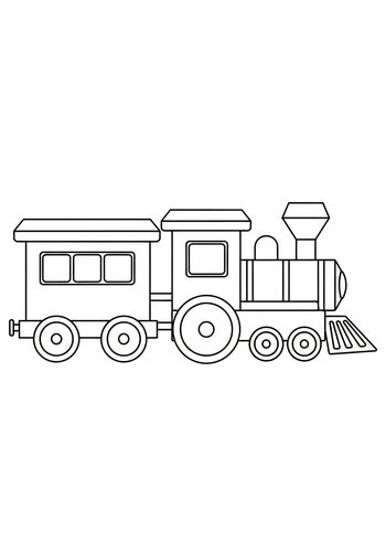 All Aboard Train Coloring Page