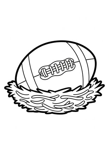 American Football Nest Coloring Page