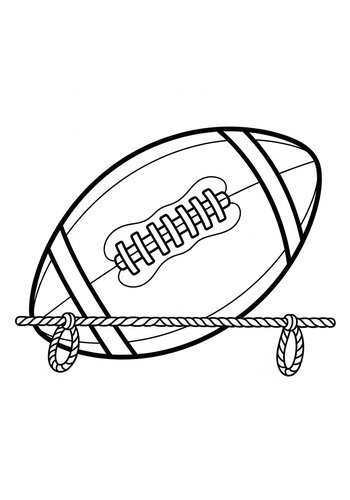American Football On Rope Coloring Page