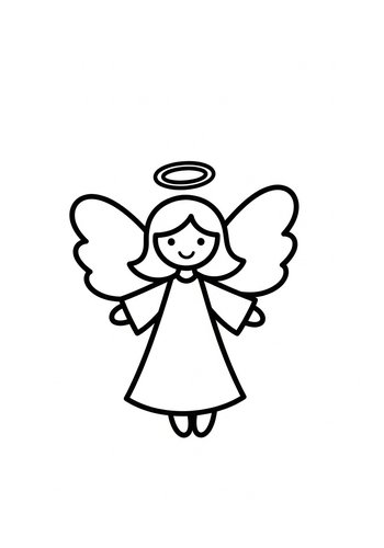 Angel Coloring Page - Printable Fun