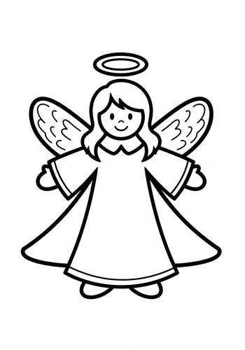 Angel Coloring Page: Celestial Fun