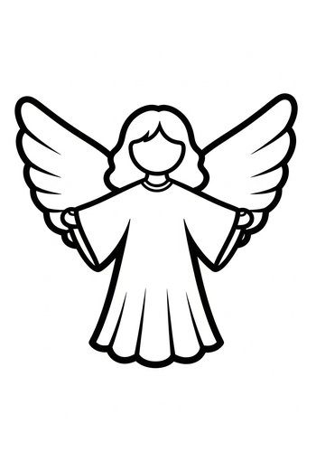 Angel Coloring Page: Divine Line Art For Kids