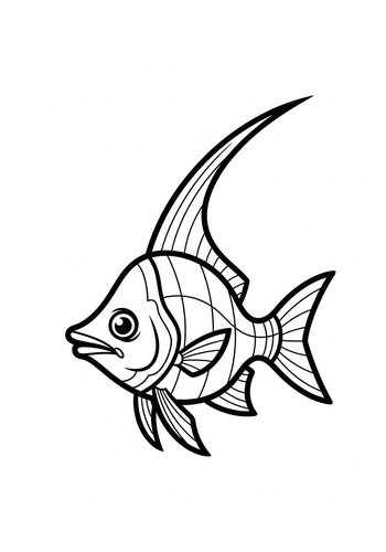 Angelfish Coloring Page For Kids