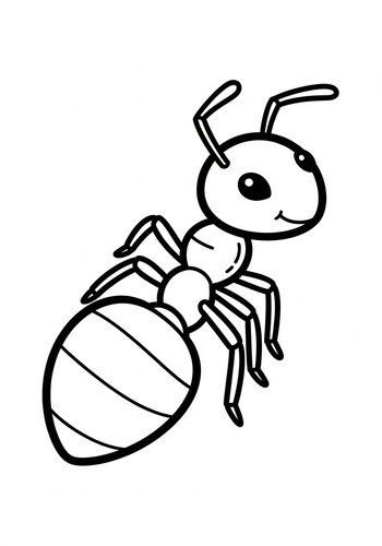 Ant Coloring Page For Kids