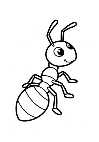 Ant Coloring Page For Kids
