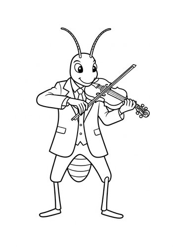 Ant Virtuoso Coloring Page