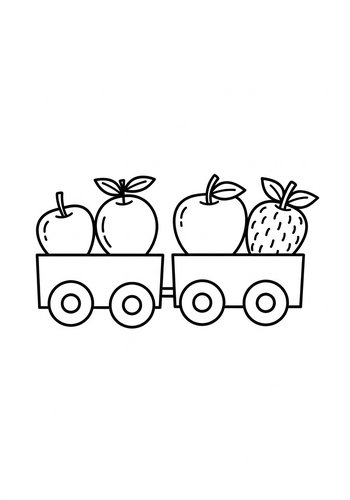 Apple Train Coloring Page: A Fruitful Journey