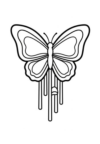 Artistic Butterfly Coloring Page For Kids And Adults