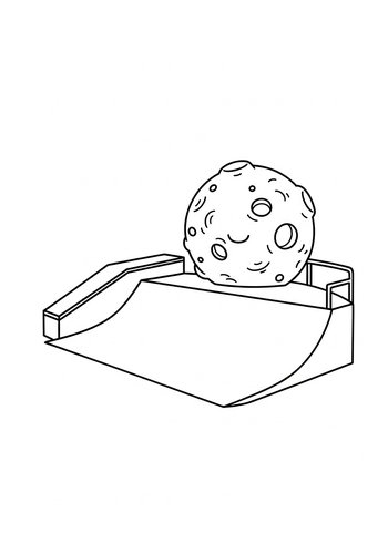Asteroid On A Ramp Coloring Page