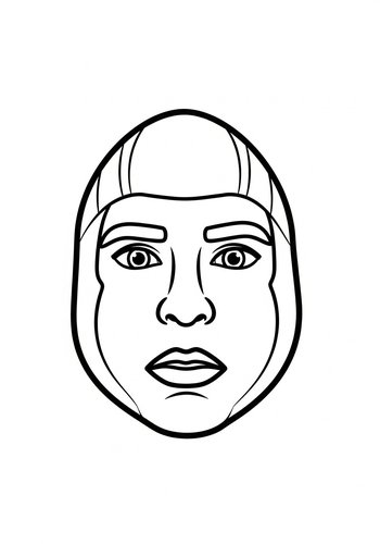 Astronaut's Face Coloring Page