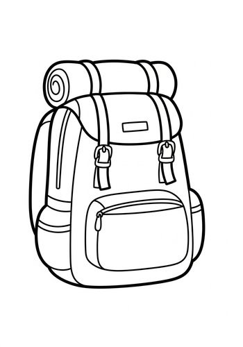 Backpack Adventure Coloring Page