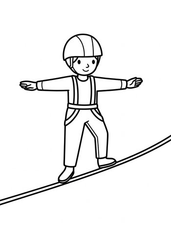 Balancing Act Coloring Page: Fun For Kids