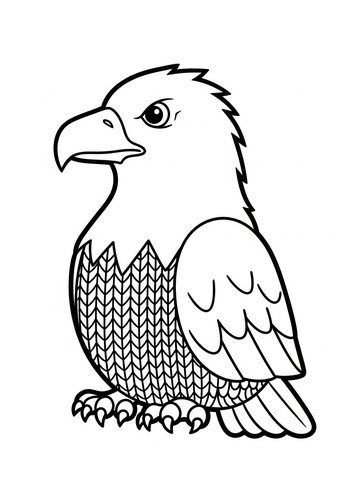 Bald Eagle Coloring Page For Kids