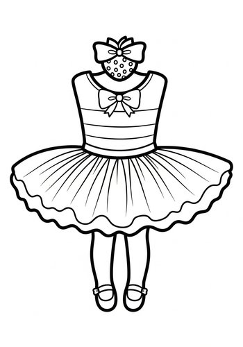 Ballerina Coloring Page For Kids