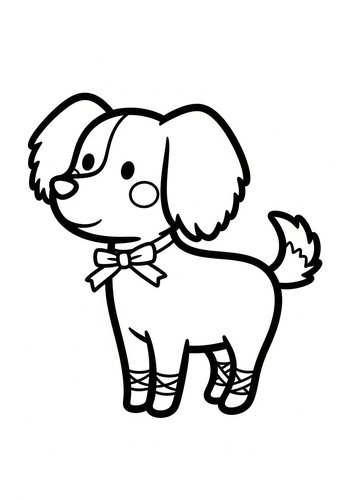 Ballerina Dog Coloring Page: A Pawsome Pointe