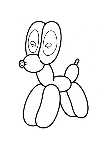 Balloon Animal Fun: Coloring Page Adventure