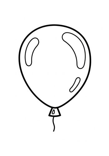 Balloon Coloring Page - Festive Fun