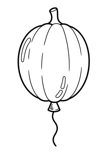 Balloon Coloring Page: Festive Fun