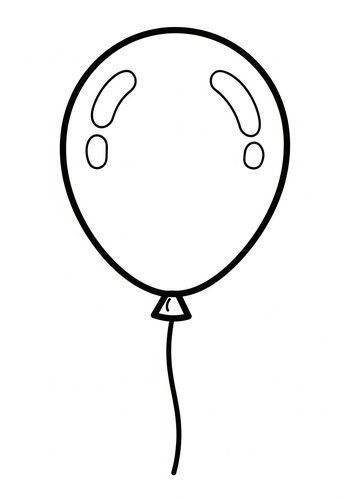 Balloon Coloring Page: Festive Fun