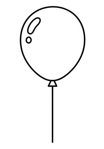 Balloon Coloring Page For Kids
