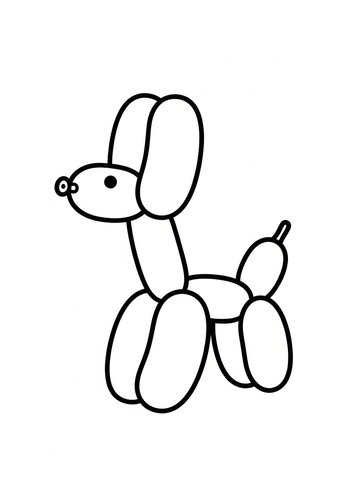 Balloon Dog Coloring Page Fun