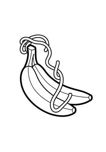 Coloring Page: Banana Bunch Coloring Page: Fruity Fun