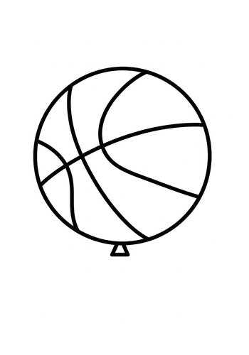 Basketball Balloon Coloring Page Fun