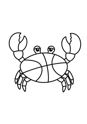 Basketball Crab Coloring Page