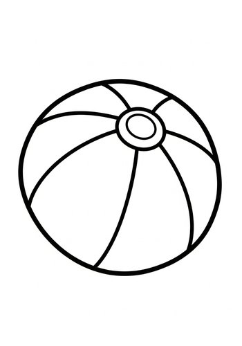Beach Ball Coloring Page - Fun In The Sun