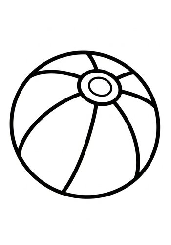 Beach Ball Coloring Page: Summer Fun