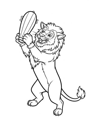 Beast Playing Fetch With Sultan: A Coloring Adventure