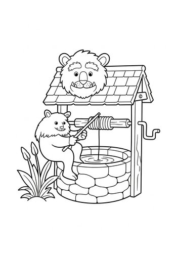 Coloring Page: Beast's Wish: Coloring Page Fun