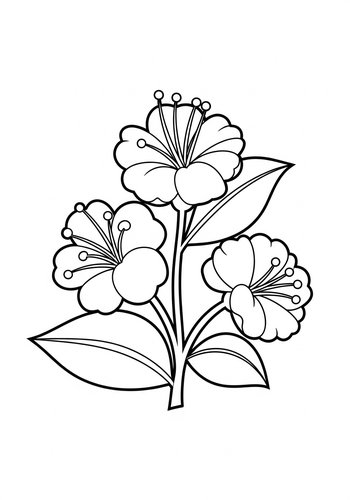 Beautiful Blossoms Coloring Page