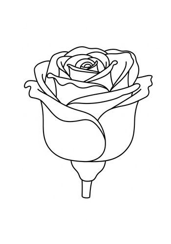 Coloring Page: Beautiful Rose Coloring Page For Relaxation