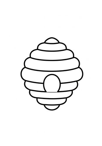 Beehive Coloring Page Fun