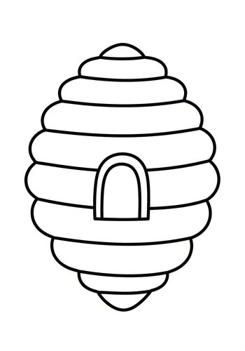 Beehive Coloring Page: Honeycomb Home