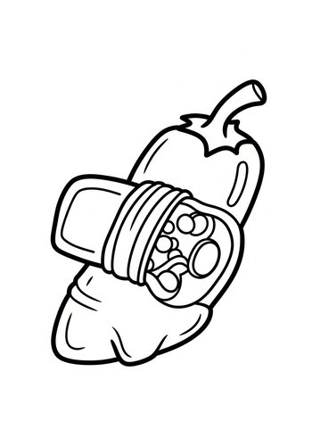 Bell Pepper Coloring Page: Creative Veggie Fun