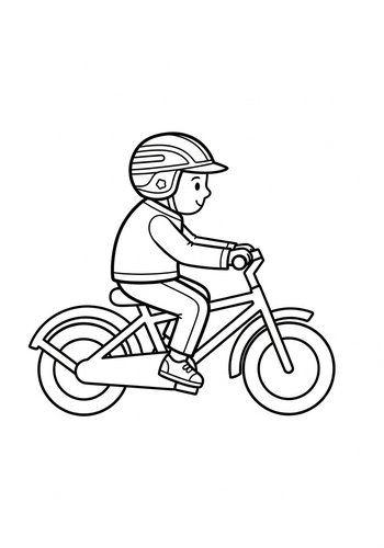 Bike Ride Coloring Page Fun